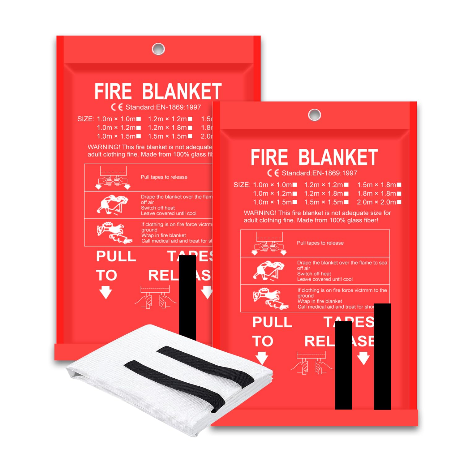 Fire Blanket Kitchen - Selimut api 2 pak 2x2m/1.5*1.5m untuk