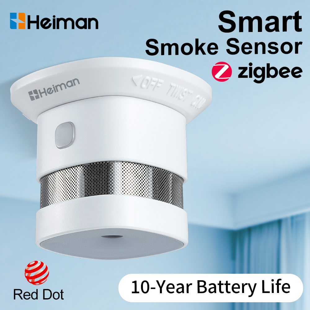 Detektor Asap HEIMAN Zigbee –  - Smoke Detector Interconnected ulasan dan harga